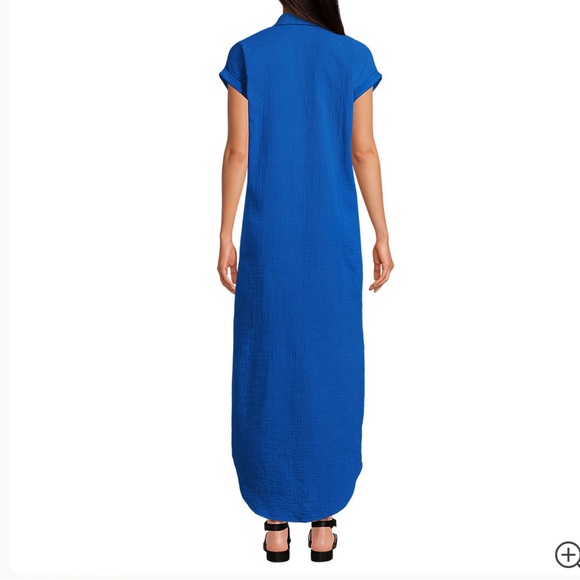 NWT Lands’ End Gauze Button-front Maxi Dress (S) - Picture 2 of 9